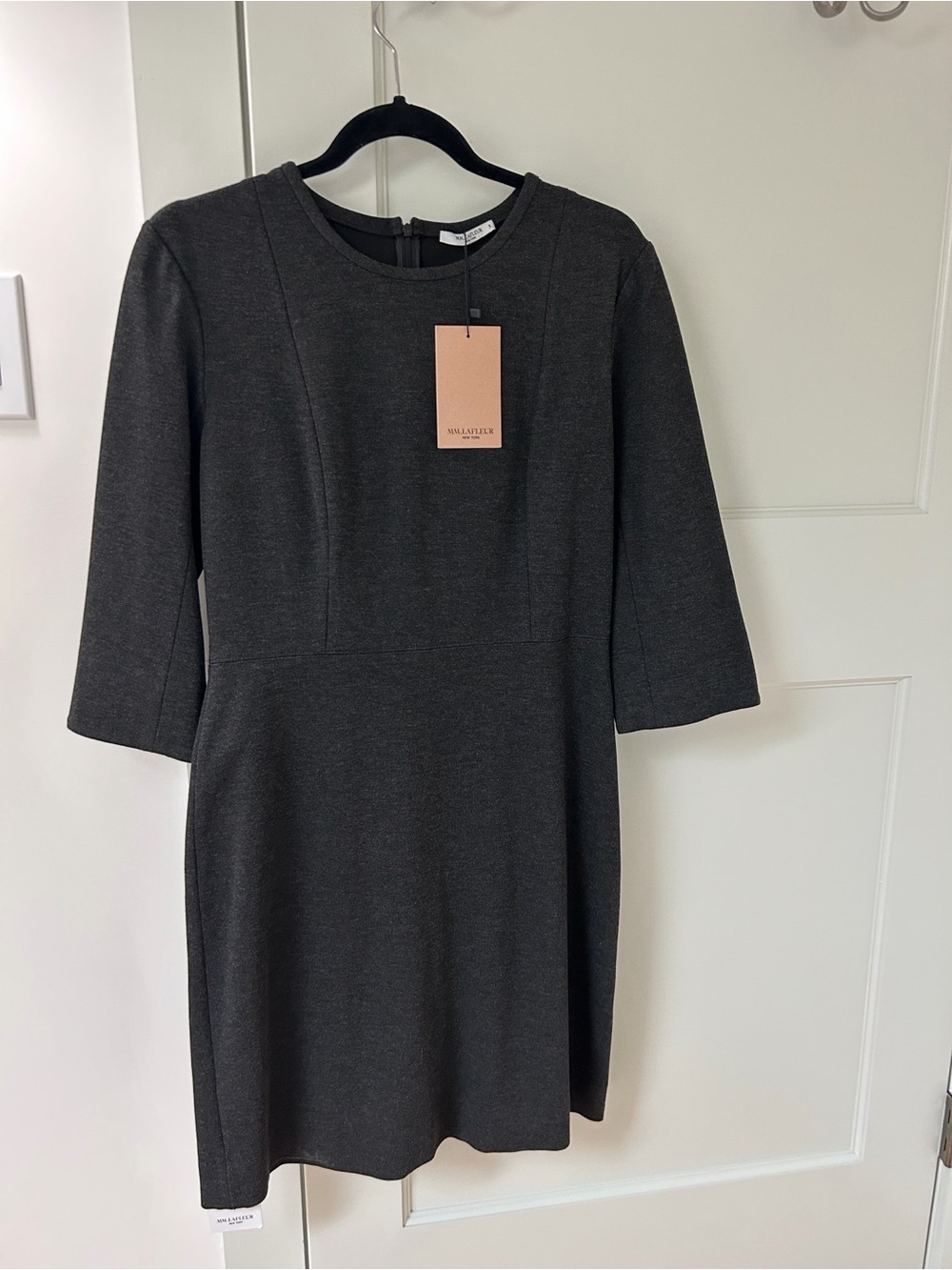 MM Lafleur Dark Charcoal Black Sheath Dress